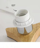 Axyaa Wooden LED Desk Lamp with Fabric Shade for Home Decoration