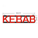Axyaa LED Kebab Store Lights Sign - Bright Wall Decoration for Coffee Dinner Bar