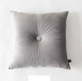 Axyaa Soft Velvet Button Cushion in Pink/Blue, 45x45cm