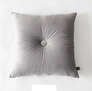 Axyaa Soft Velvet Button Cushion in Pink/Blue, 45x45cm