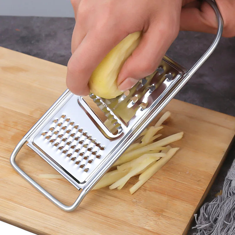 Axyaa Stainless Steel Grater & Slicer for Fruits, Vegetables, and Potatoes