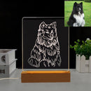 Axyaa Custom Photo Night Light USB Wooden Base Acrylic Lamp: Personalized Gift for Special Occasions
