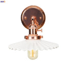 Axyaa White Ceramic LED Wall Sconce Switch Nordic Modern Wall Lamp