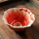 Axyaa Embossed Flower Ceramic Bowl Set for Stylish Dining Experience