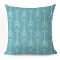 Axyaa Blue Geometric Cotton Linen Pillow Cover for Luxury Home Decor