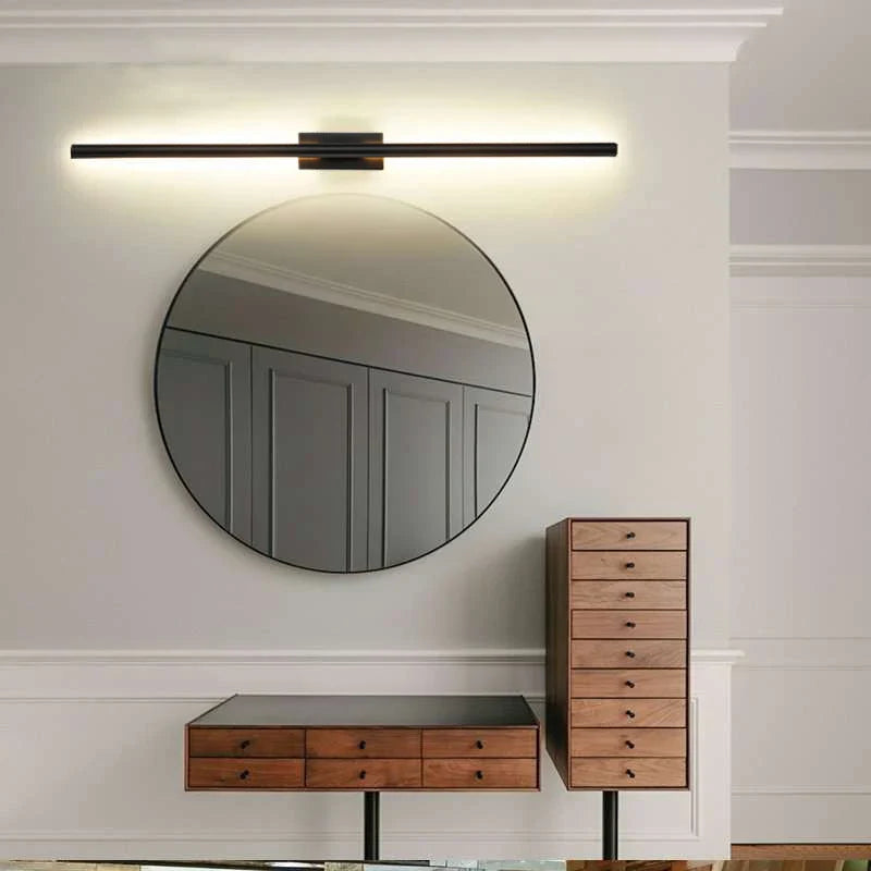 Axya Black Brass LED Wall Sconce Mirror Light for Modern Living Room Bedroom