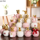 Axya Golden Animal Ceramic Candy Box • Modern Home Decor Gift Jar