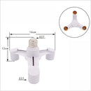 Axyaa White 3-in-1 E27 Lamp Holder Converters - 2 Pack