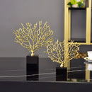 Axya Coral Marble Base Office Art Decoration
