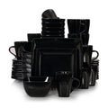 Axyaa SOHO Black Porcelain Square Dinnerware Set with Plates, Bowls, Mugs