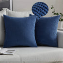 Axyaa Corduroy Pillowcases 45x45 Soft Decorative Cushion Covers for Home Decor