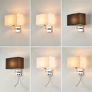 Axyaa Modern Minimalist LED Wall Lamps with Rectangle Texture Shade