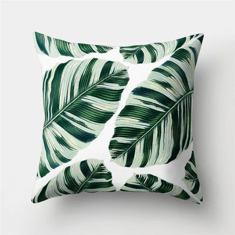 Axyaa Tropical Plants & Hibiscus Flower Pillow Cover Collection