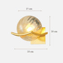 Axyaa Moon Glass Wall Lamp: Modern Bedroom LED Sconce, White/Black/Gold Interior Decoration