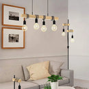 Axyaa Wood Chandelier: Nordic Style Dining Room Pendant Lamp, DIY Bar Lighting