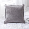 Chenille Cushion Cover with Fringe in Pink Grey Mustard Yellow for Home Sofa Bed Decor 45x45cm