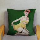 Axyaa European Sexy Women Polyester Cushion Cover 45x45cm - Chic Home Decor
