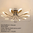 Axyaa Flower Chandelier LED with Remote Control for Living Room Bedroom Dining Area