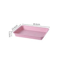 Axyaa Rectangular Nordic Plastic Tray for Tea Fruit Dessert Serving - Kitchen Dining Organizer