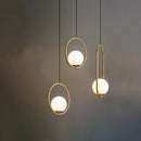 Axyaa Nordic White Glass Ball Pendant Lights for Dining & Bar