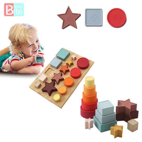 Axya Silicone Block Montessori Toy Set