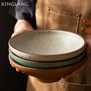 Axya Coarse Pottery Noodle Bowl Set - Japanese Style Deep Creative Salad Bowl