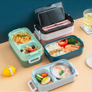 Axyaa Stainless Steel Lunch Box Set - Leak-Proof Bento Box with Soup Bowl