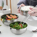 Axyaa Double-Layer Stainless Steel Soup Bowl, Kitchen Food Storage Containers & Tableware