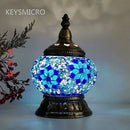 Axyaa Hand-inlaid Glass Mosaic Turkish Night Lamp for Bedroom Living Room