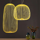 Axyaa Spokes Pendant Lamp: Modern Bird Cage LED Light for Kitchen, Dining Room & Home Decor