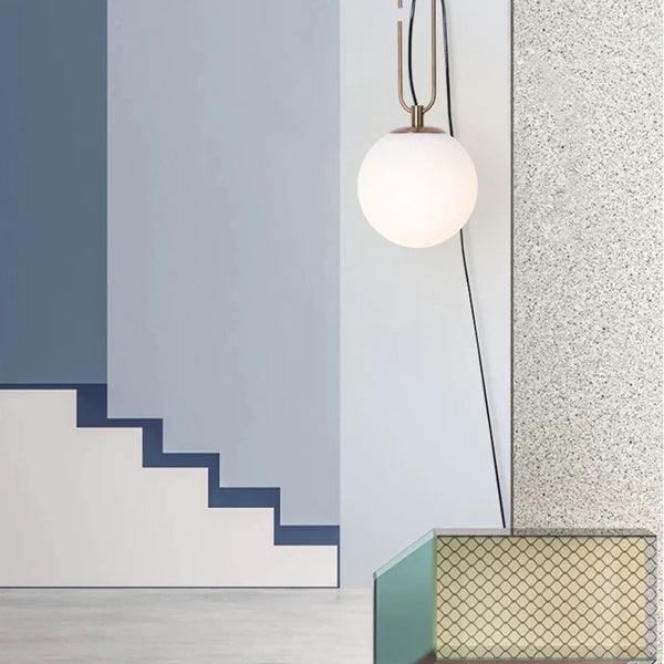 Axyaa Nordic Glass Wall Lamp Modern Bedside Sconce Art Lighting E27