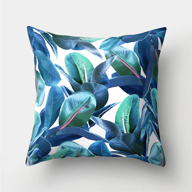 Axyaa Tropical Plants & Hibiscus Flower Pillow Cover Collection