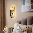 Luxury Nordic LED Wall Lamp Clock Modern Black/Gold Axyaa Brand