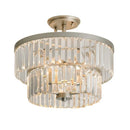 Axyaa Crystal Ceiling Lamp: Modern Minimalist Round Bedroom Light