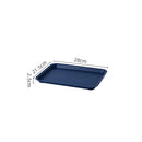Axyaa Rectangular Nordic Plastic Tray for Tea Fruit Dessert Serving - Kitchen Dining Organizer