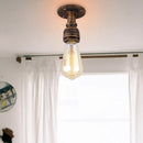 Retro Loft E27 Pipe Ceiling Lights by Axyaa Industrial Iron Lamp Fixtures