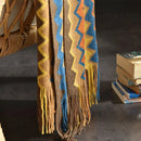 Axyaa Colorful Zigzag Knit Throw Blanket with Tassels Fringe, 130x150cm/130x200cm