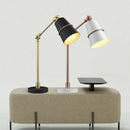 Axyaa Nordic Glass Table Lamp: Modern Iron Home Decor Study Light