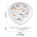 Axyaa Nordic Golden Marbling Ceramic Tableware Set for Dining