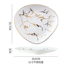 Axyaa Nordic Golden Marbling Ceramic Tableware Set for Dining