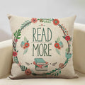Axyaa Life Beautiful Words Linen Cushion Cover 45x45cm Luxe Bedroom Decor