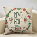 Axyaa Life Beautiful Words Linen Cushion Cover 45x45cm Luxe Bedroom Decor