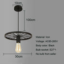 Axyaa Industrial Wheel Chandelier for Cafe, Bar, and Dining Room