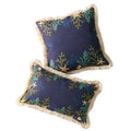 Axyaa Floral Cushion Cover with Tassels - Home Decor for Living Room, Bedroom, Chair