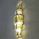Axyaa Crystal Wall Lamp: Luxury Gold/Silver Sconce for Living Room & Home Decor