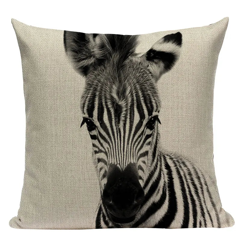 Axyaa Animal Print Cushion Covers - High Quality Decorative Pillows for Sofa