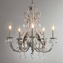 Axyaa White Crystal Chandeliers Retro Vintage Hanging Lights