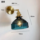 Axyaa Amber Glass LED Wall Sconce Modern Nordic Bedroom Cafe Stair Light Fixtures
