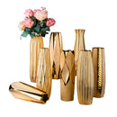 Luxury Gold Ceramic Vase by Axyaa - Elegant Porcelain Flower Vase for Home Decor
