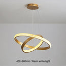 Axyaa Gold Circle Chandelier: Modern LED Indoor Lighting Fixtures